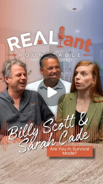 Realiant Roundtable reel thumbnail with three guests in conversation
